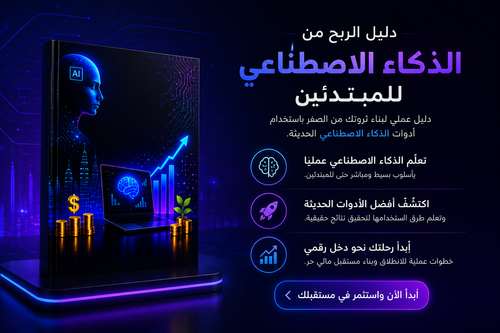 دليل الربح من الذكاء الاصطناعي للمبتدئين 2026 | خريطة الطريق لتحقيق أول دخل عبر الإنترنت